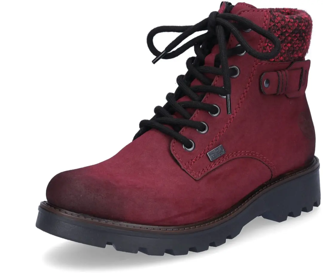 Rieker dames veterboot rood