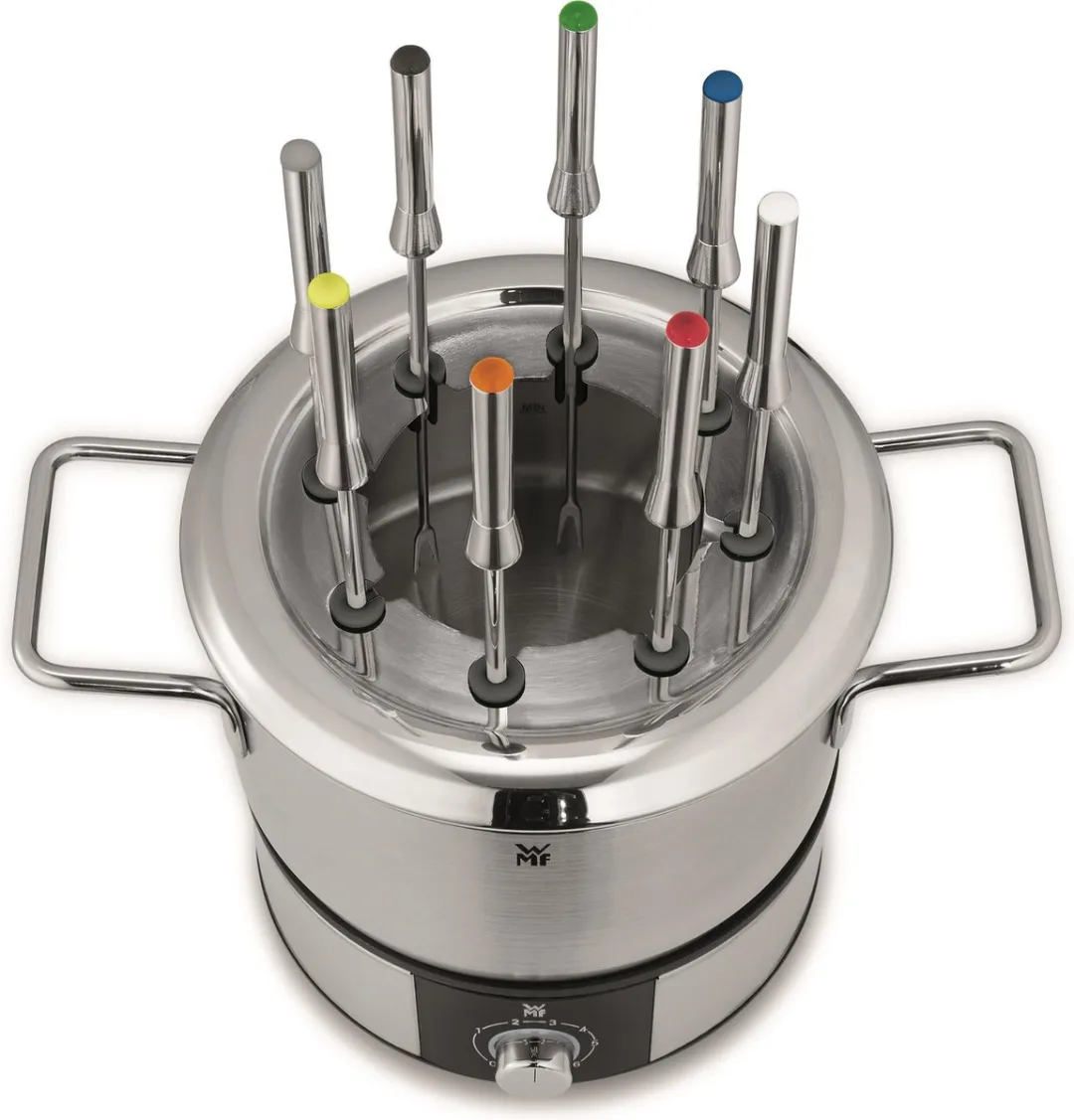 WMF Lono Fonduepan 1400W - 1.5L - 8 Fonduevorkjes - Zilver