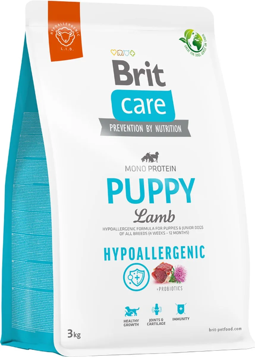 Brit Care Puppy Lam & Rijst Hypoallergene Hondenvoer 3kg