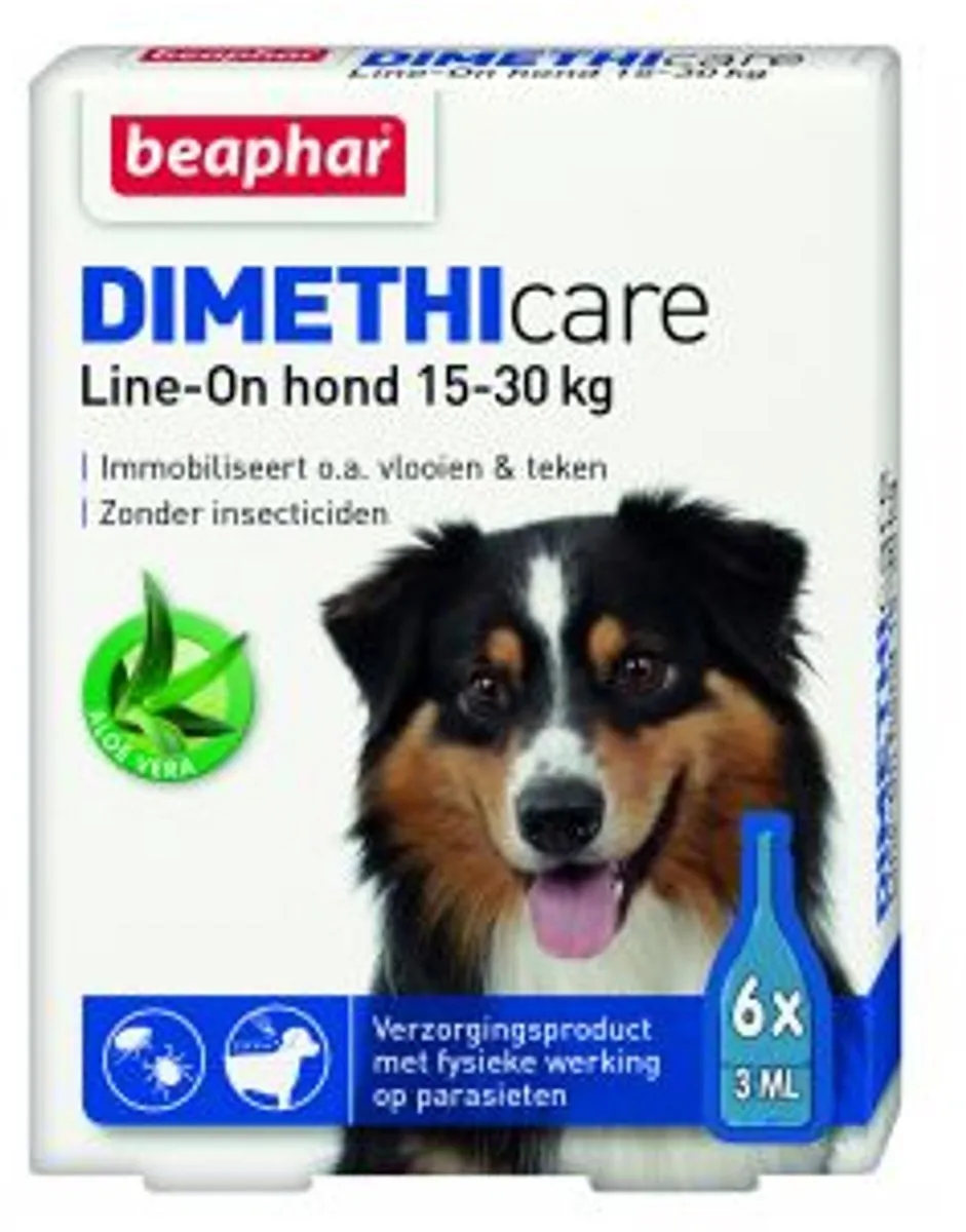 Beaphar Dimethicare Line-on Hond <15 kg - 6 Pipetten