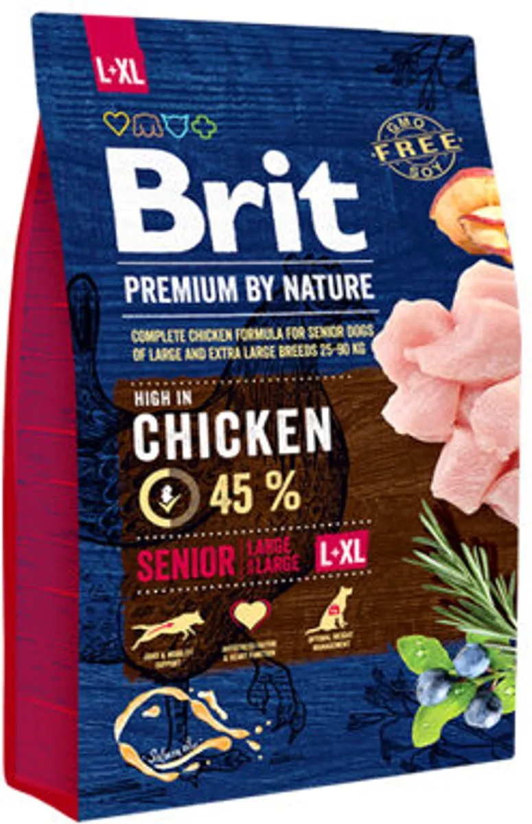Brit Premium By Nature Senior Large/XL Hondenvoer Kip 15kg