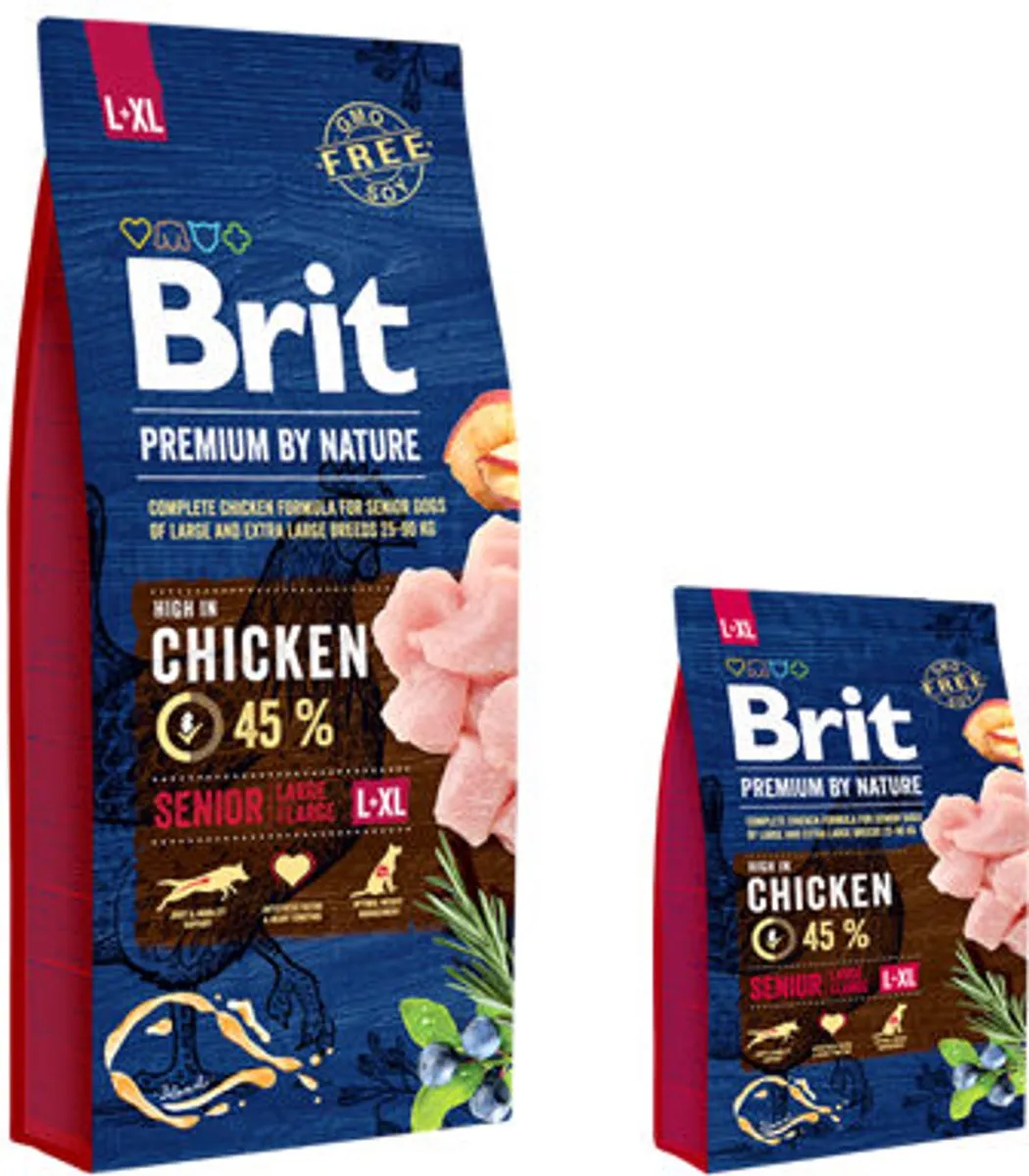 Brit Premium By Nature Senior Large/XL Hondenvoer Kip 15kg