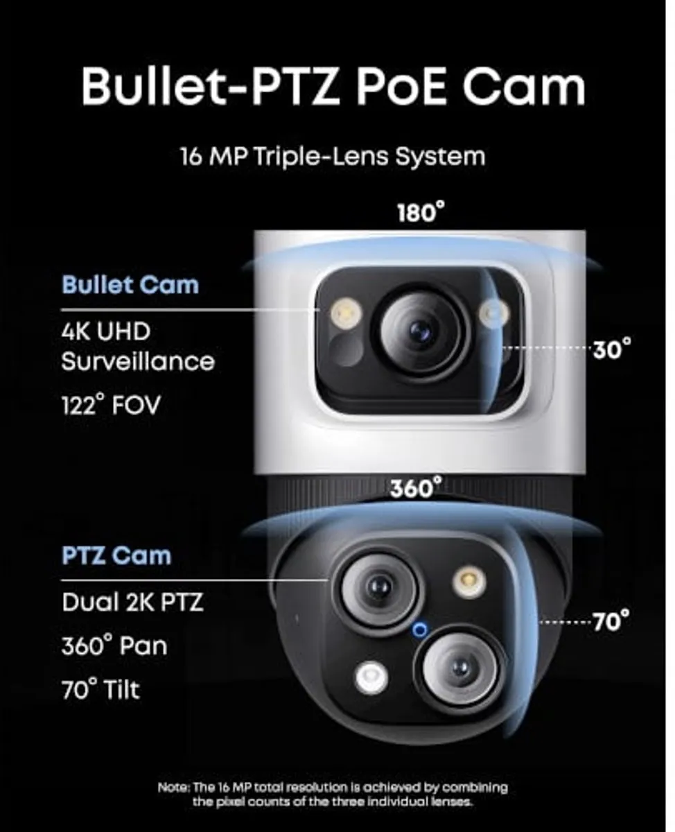 Eufy PoE Bullet-PTZ Cam S4 IP-camera - 4K - Wit