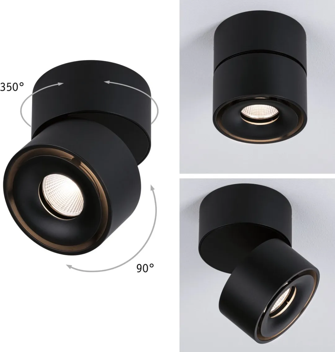 Paulmann Spircle LED Plafondlamp 8W 550lm Zwart mat