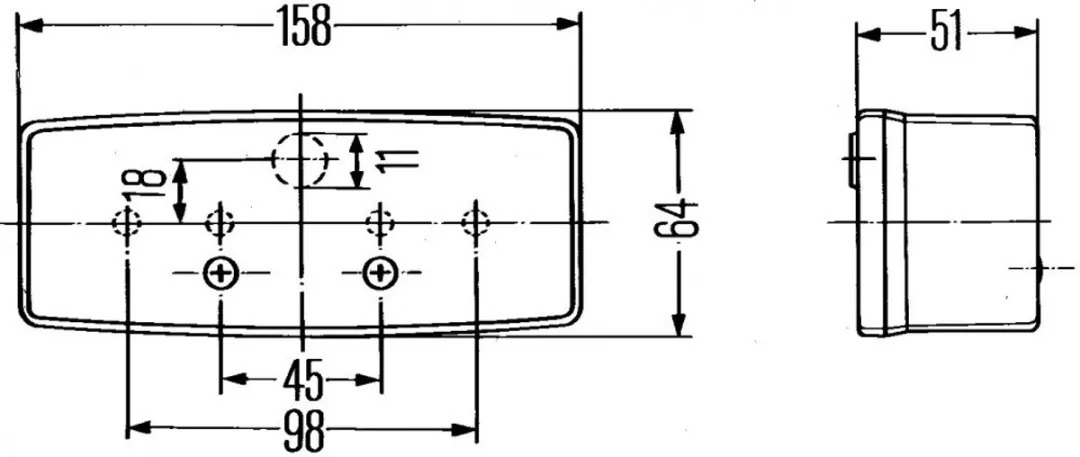 Hella Aanhangerachterlicht Links 12V/24V - 21W
