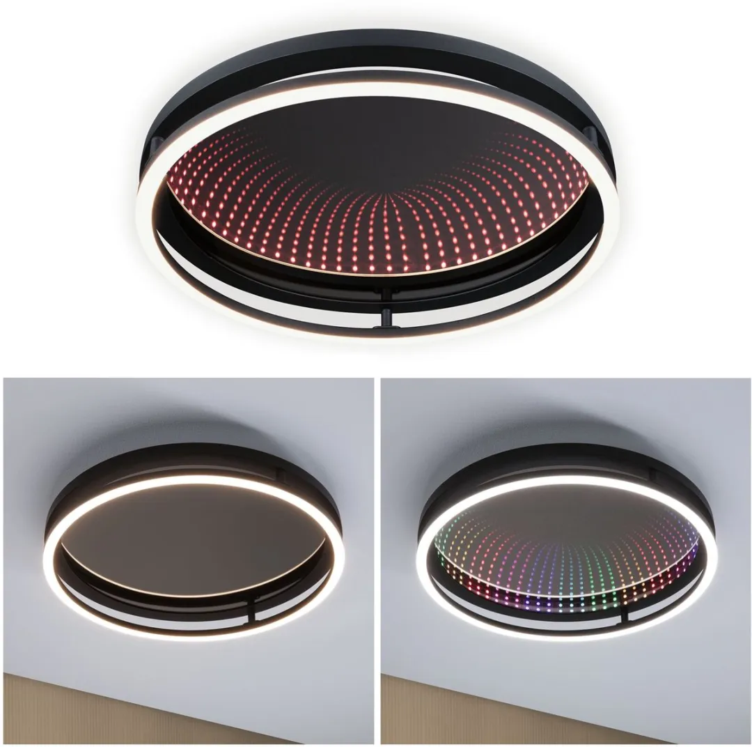 Paulmann Spaceglow One Wandlamp RGB+ 2000lm - Zwart mat