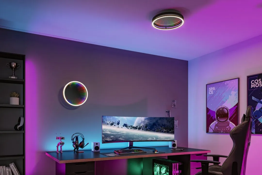 Paulmann Spaceglow One Wandlamp RGB+ 2000lm - Zwart mat - afbeelding 6 van 6