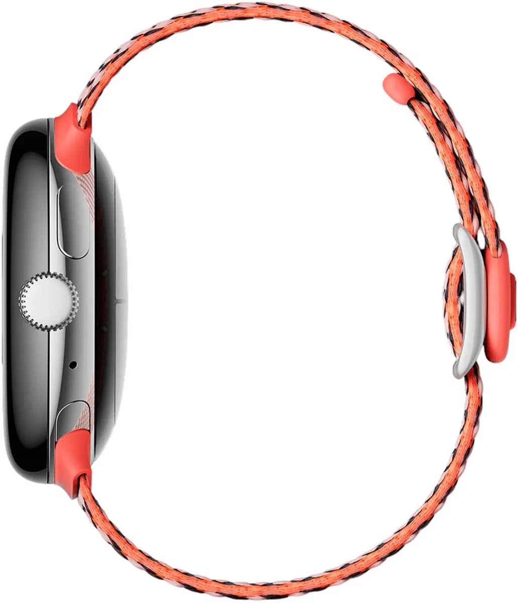 Google Pixel Watch Gevlochten Armband - Koraalrood