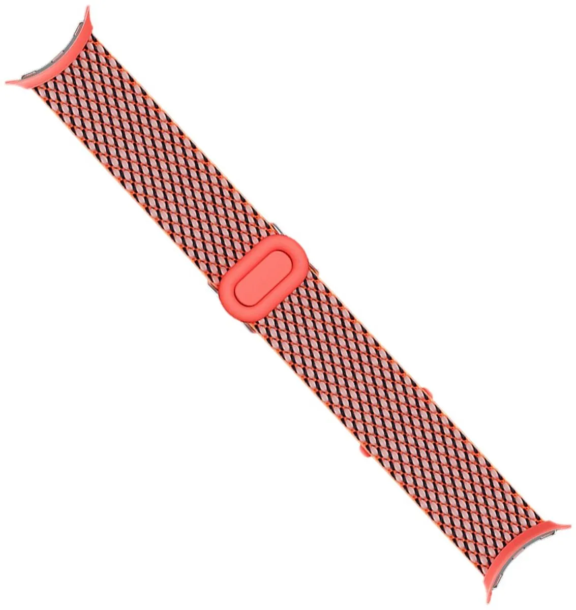 Google Pixel Watch Gevlochten Armband - Koraalrood