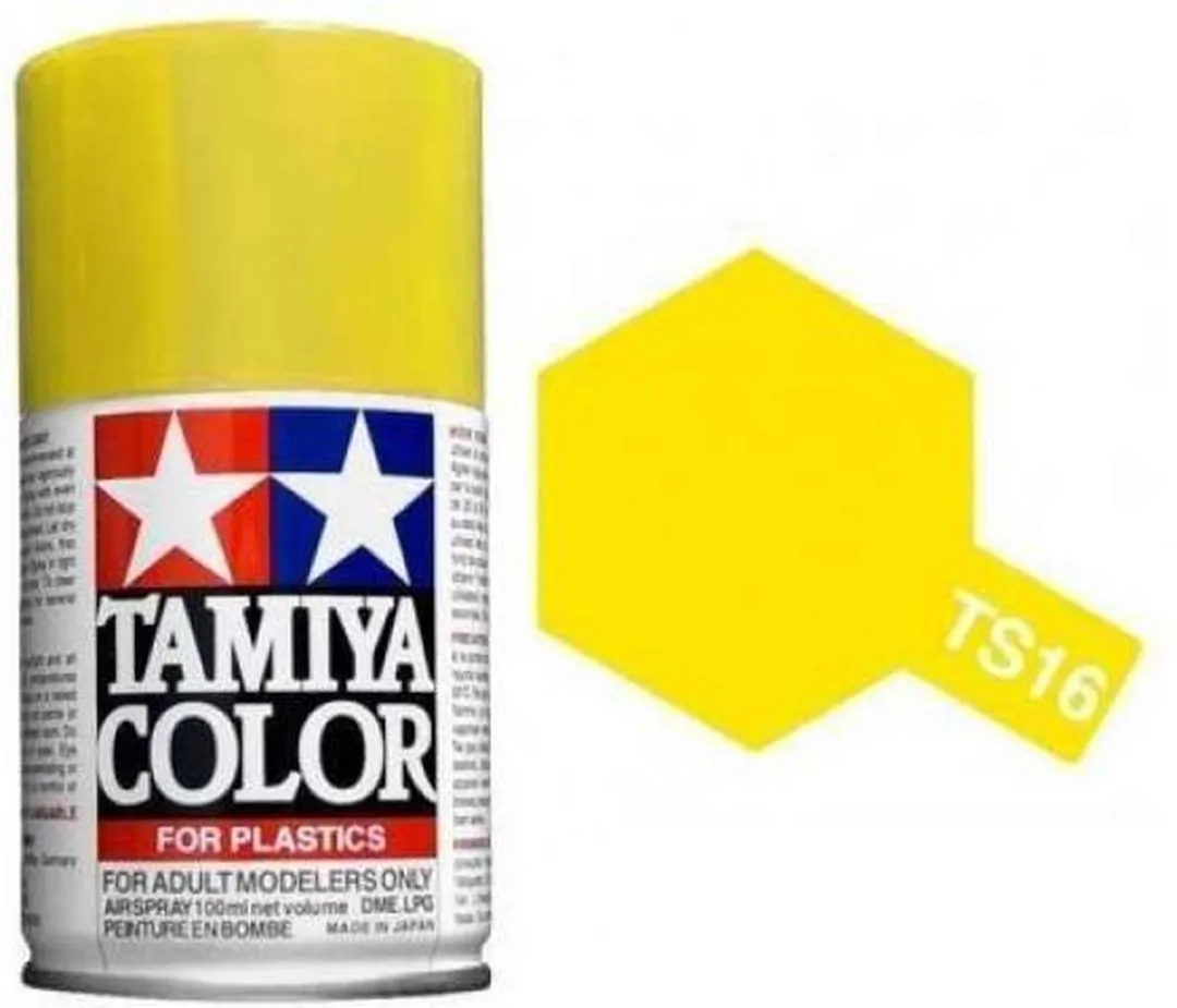 Tamiya Acryl Spray TS-16 Geel Gloss 100ml
