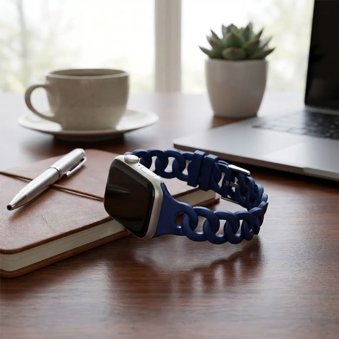 NUVEX Marineblauw Horlogebandje Apple Watch 40mm - Silicone