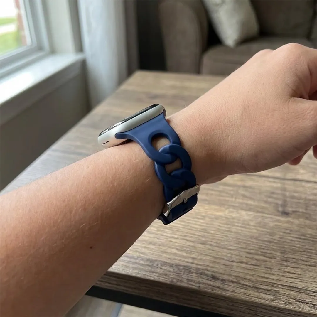 NUVEX Marineblauw Horlogebandje Apple Watch 40mm - Silicone