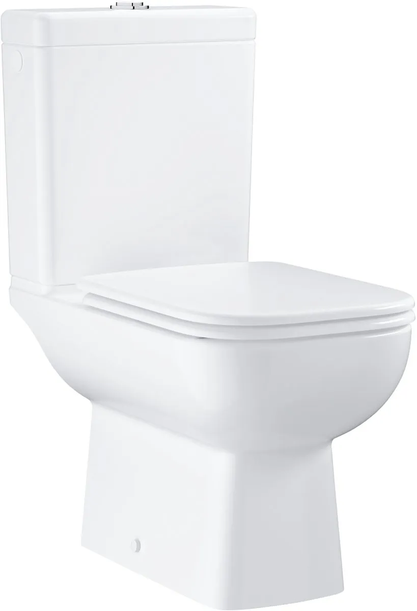 Grohe Start Edge - Toilet combiset met reservoir en Softclose toiletzitting, Rimless, alpine wit 39814000