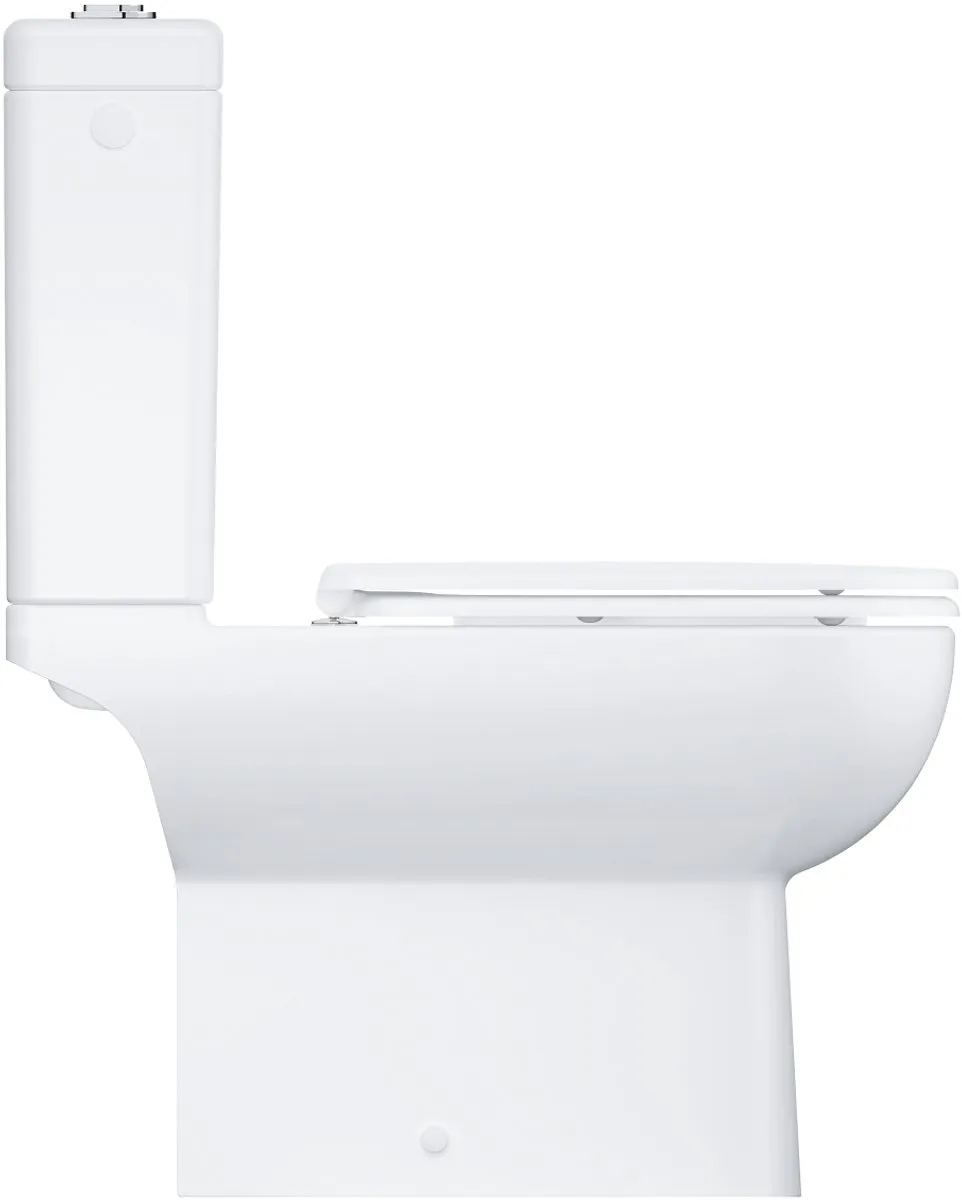 Grohe Start Edge - Toilet combiset met reservoir en Softclose toiletzitting, Rimless, alpine wit 39814000