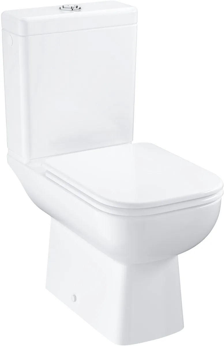 Grohe Start Edge - Toilet combiset met reservoir en Softclose toiletzitting, Rimless, alpine wit 39814000