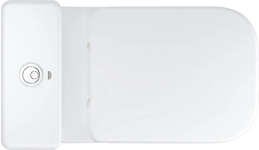 Grohe Start Edge - Toilet combiset met reservoir en Softclose toiletzitting, Rimless, alpine wit 39814000