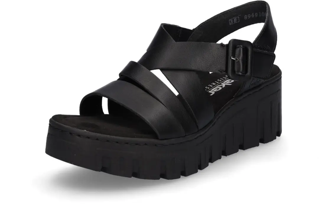 Rieker dames sandalen zwart maat 40
