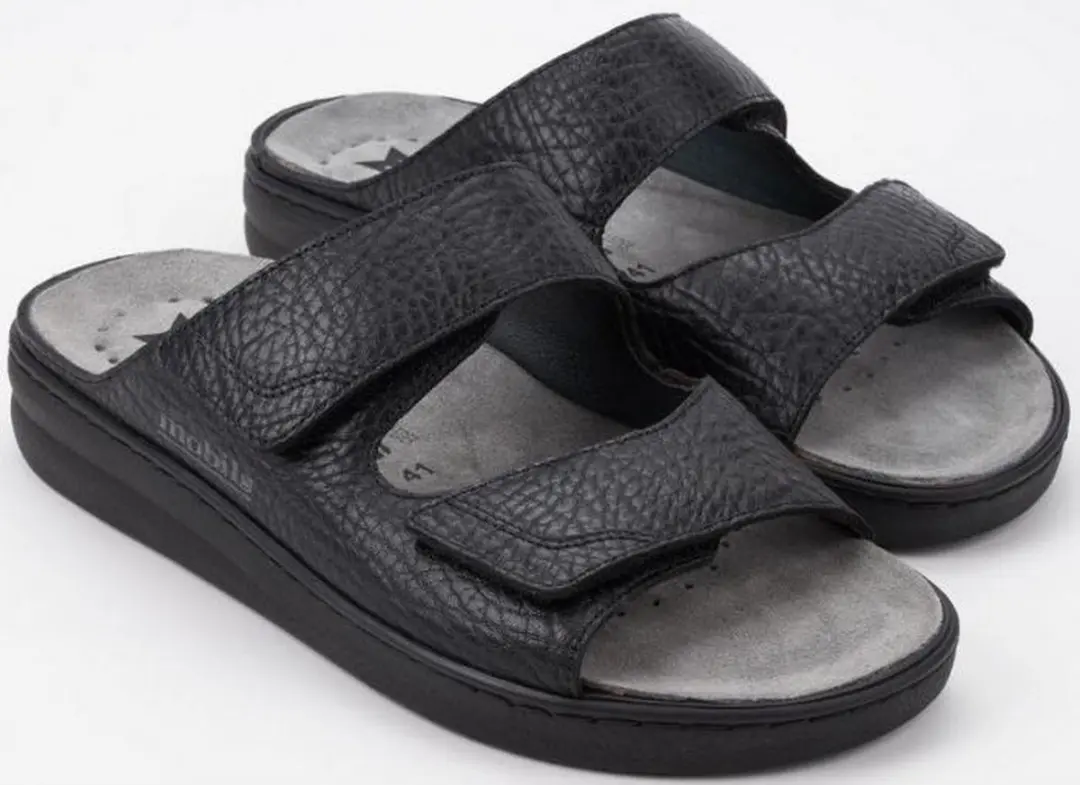Mobils by Mephisto JAMES Heren Sandaal - Extra Breed - Zwart - Maat 46