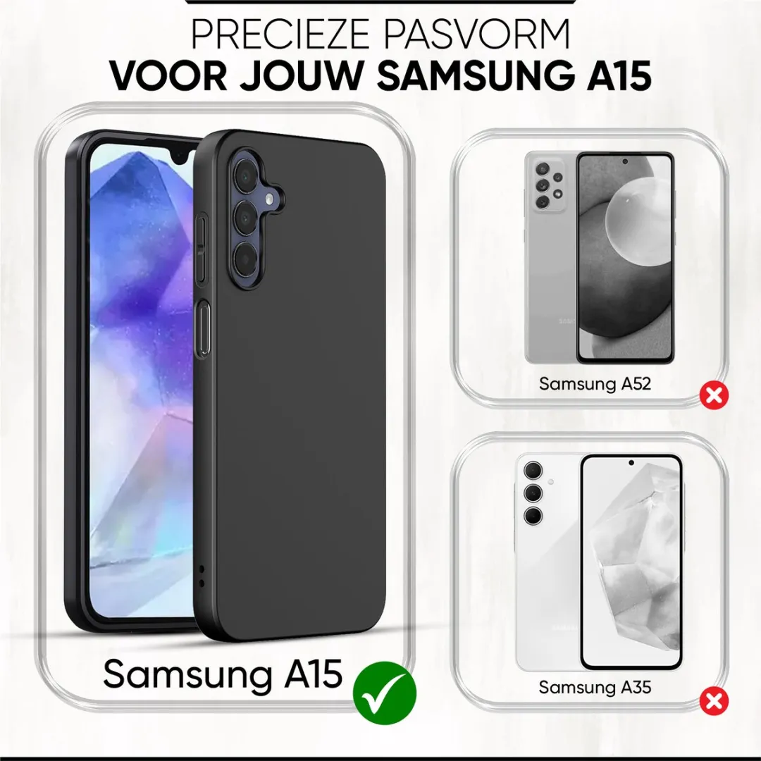 NUVEX Hoesje Samsung Galaxy A15 - Anti-Shock Zwart - MPN 8721082980944