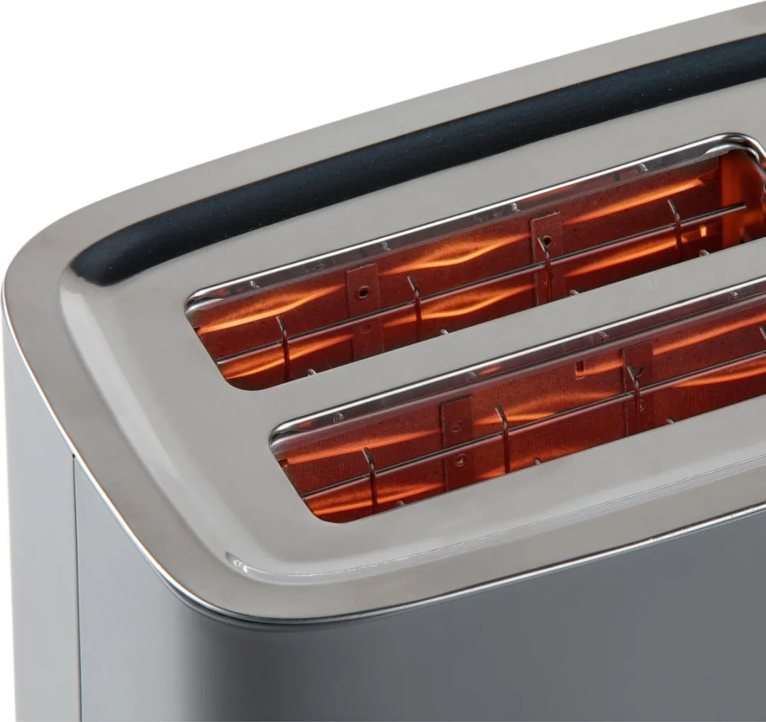 Domo DO965T Broodrooster Wood You - 2 Toasts 1000W - Matgrijs