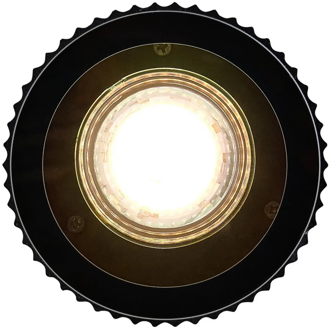 Nordlux Kyklop Ripple Plafondlamp Zwart - Ø8,6cm