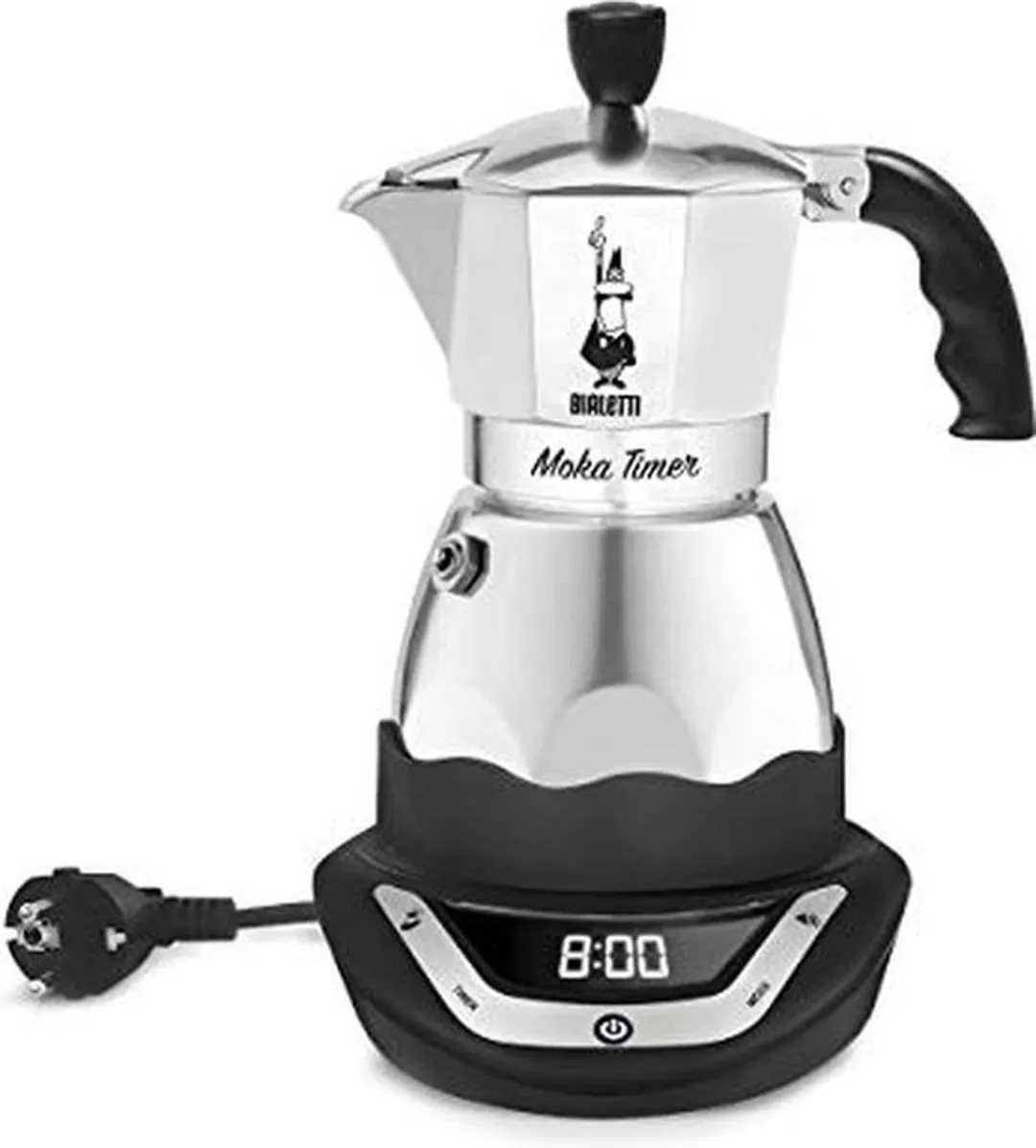 Bialetti Easy Timer Moka espressomaker - Percolator - 6 kops - Elektrisch - Aluminium