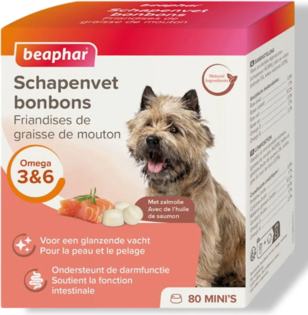 Beaphar Schapenvet Bonbons Zalm Mini 245g