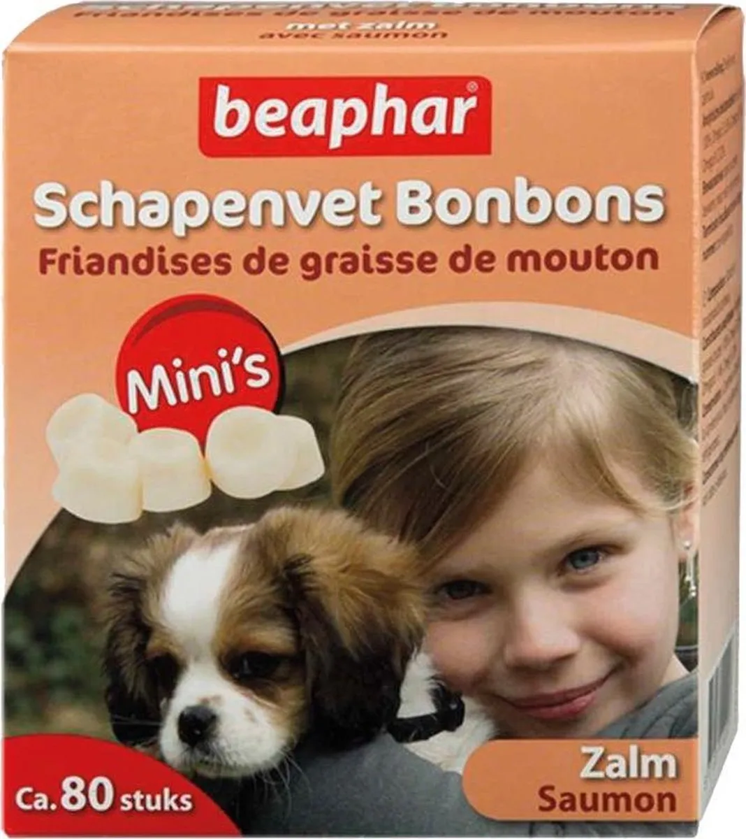 Beaphar Schapenvet Bonbons Zalm Mini 245g
