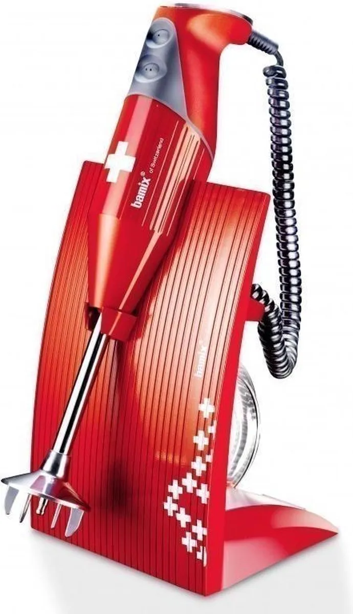 Bamix SwissLine Staafmixer MX100080 - 200W - Rood