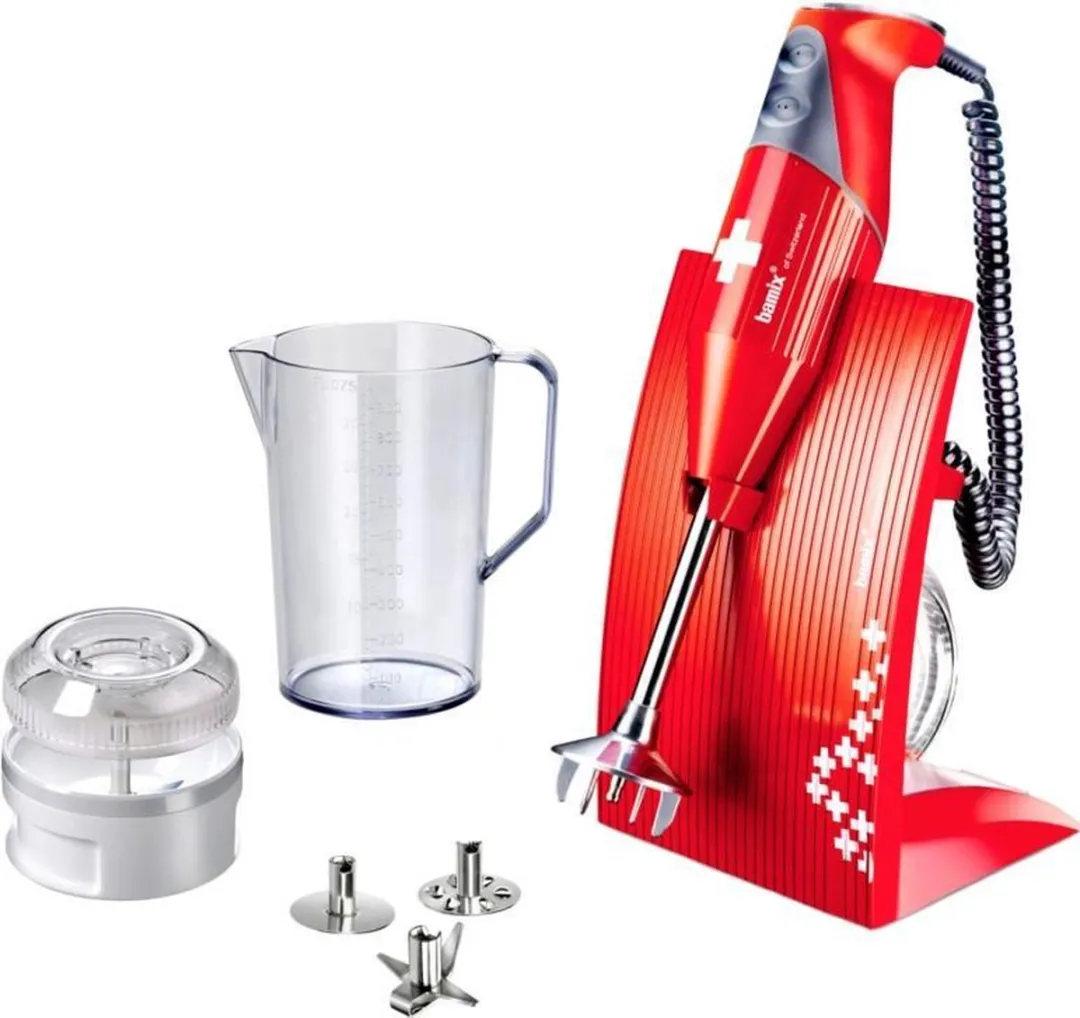 Bamix SwissLine Staafmixer MX100080 - 200W - Rood