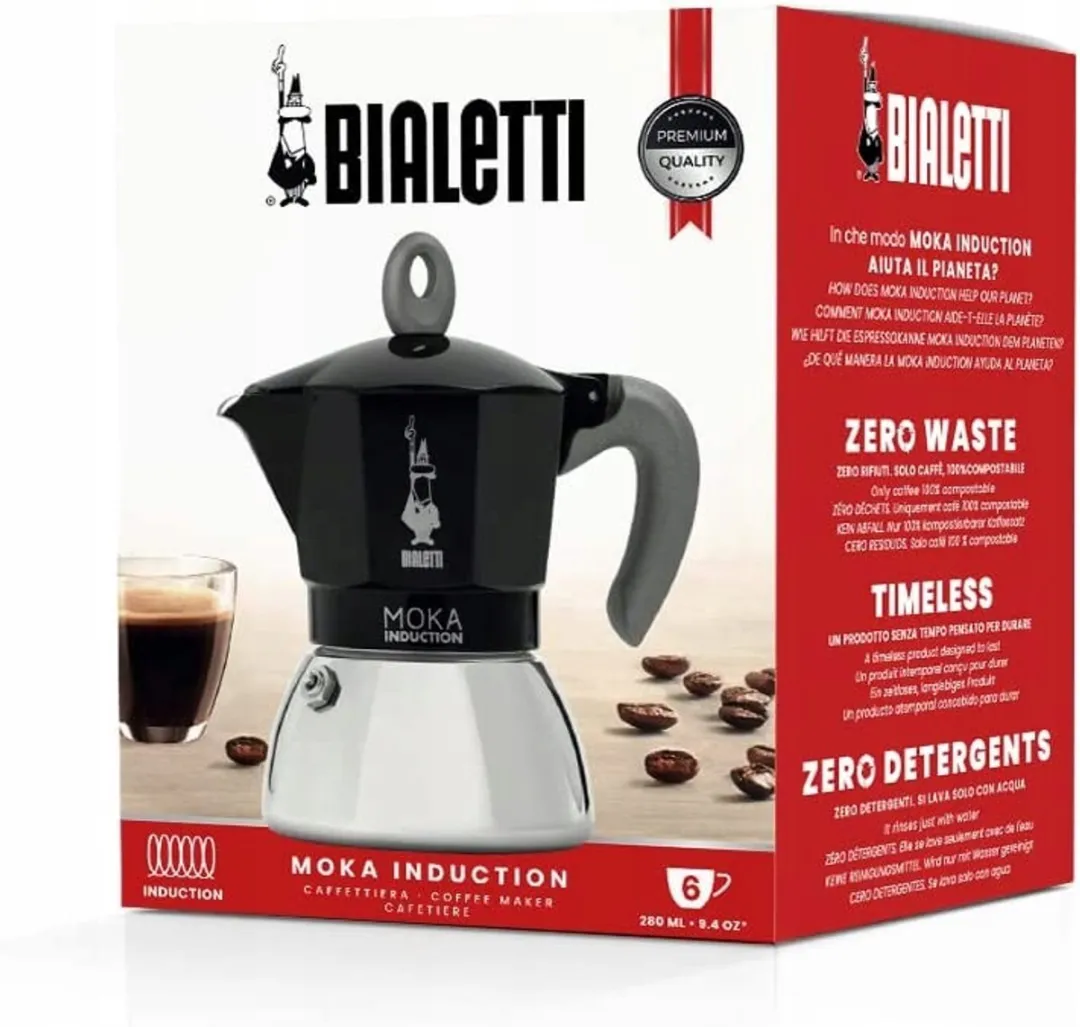 Bialetti Moka Induction II Espressopot - 280ml - Zwart