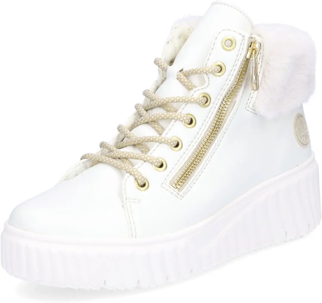Rieker dames veterboot wit