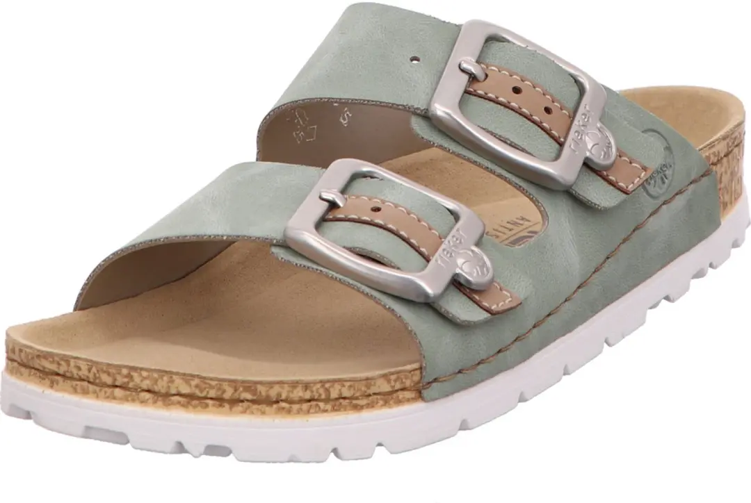 Rieker dames slippers groen maat 41
