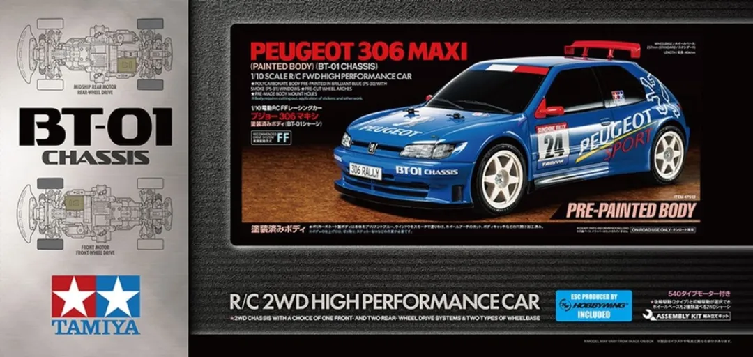 Tamiya Peugeot 306 Maxi BT-01 RC Auto 1:10