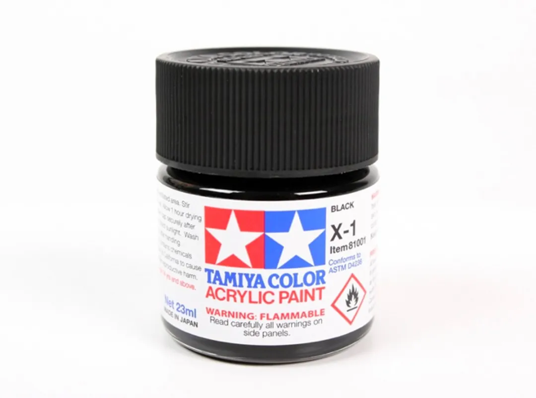 Tamiya X-1 Acrylverf Glanzend Zwart 23ml