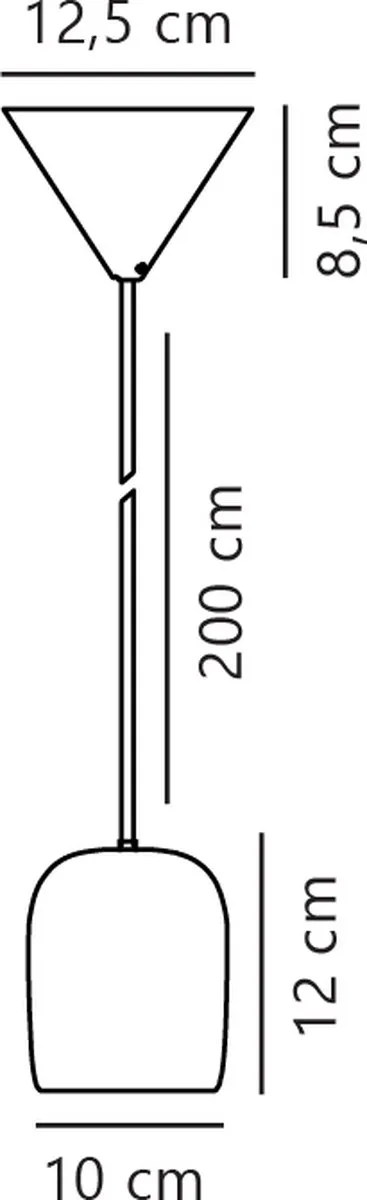 Nordlux Notti 10 Hanglamp E27 - Grijs