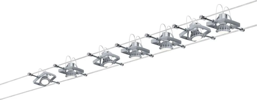 Paulmann Wire System MacII Max 7x10W GU5.3 Chroom Mat - 80VA