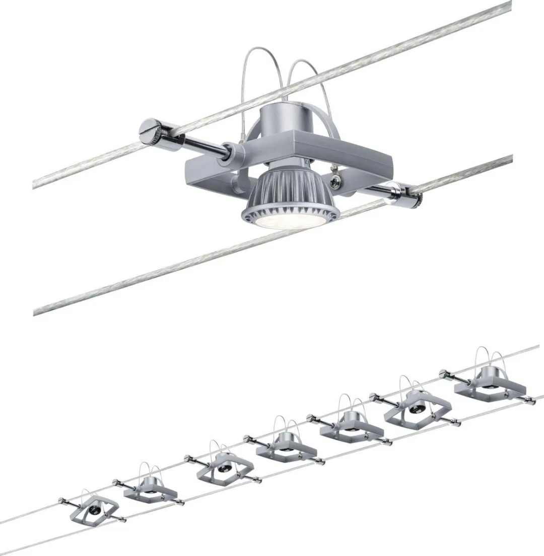 Paulmann Wire System MacII Max 7x10W GU5.3 Chroom Mat - 80VA