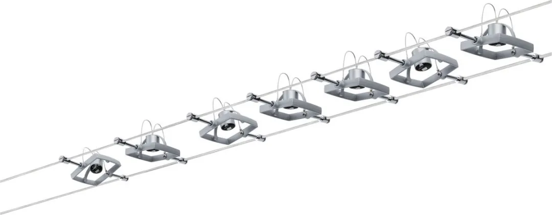 Paulmann Wire System MacII Max 7x10W GU5.3 Chroom Mat - 80VA