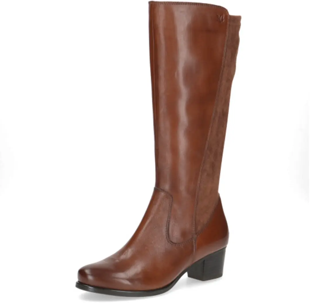 Caprice Leren Dames Hoge Laarzen - Cognac - afbeelding 3 van 6