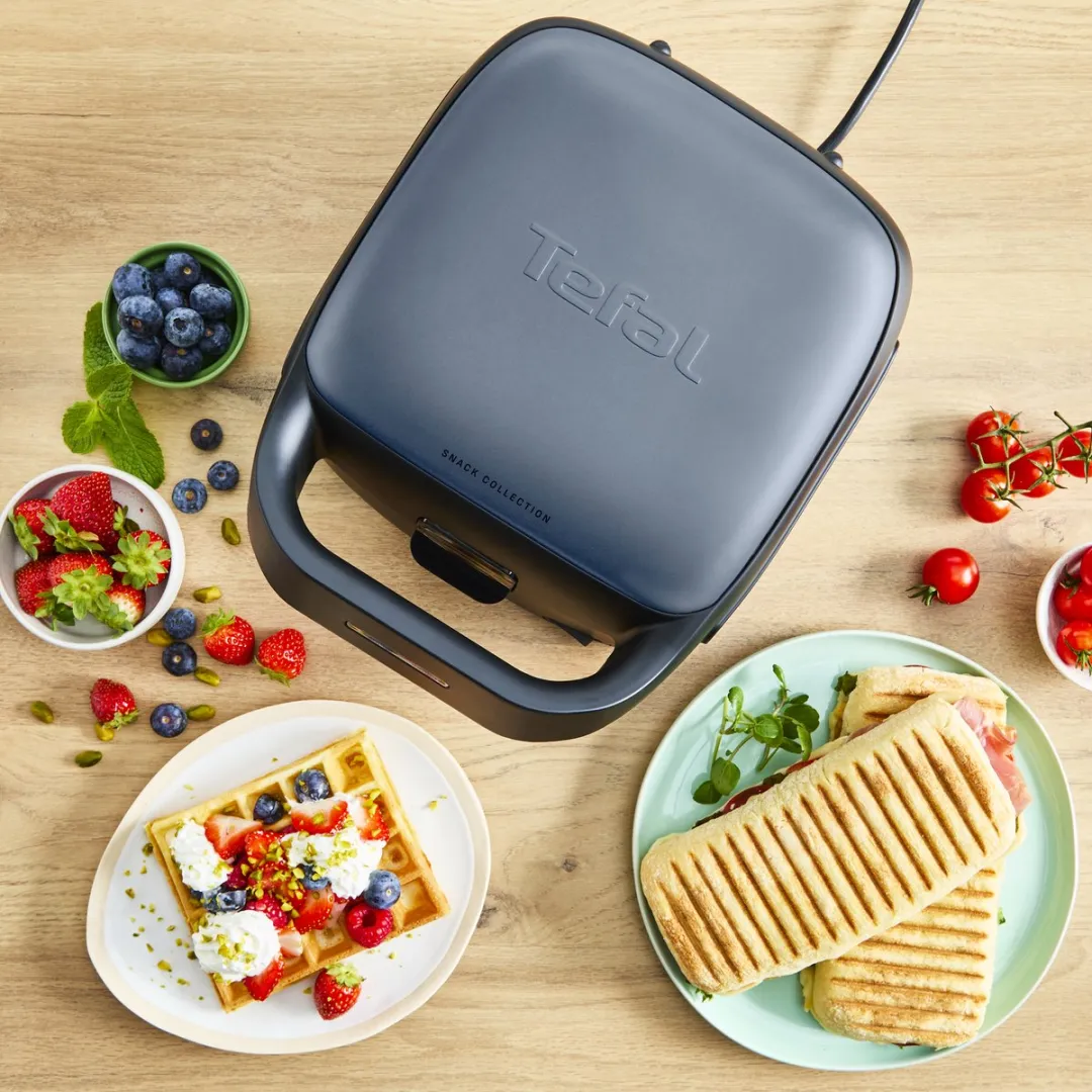 Tefal Snack Collection SW8674 Tosti- en Wafelapparaat 700W - 2 Platen - Aqua