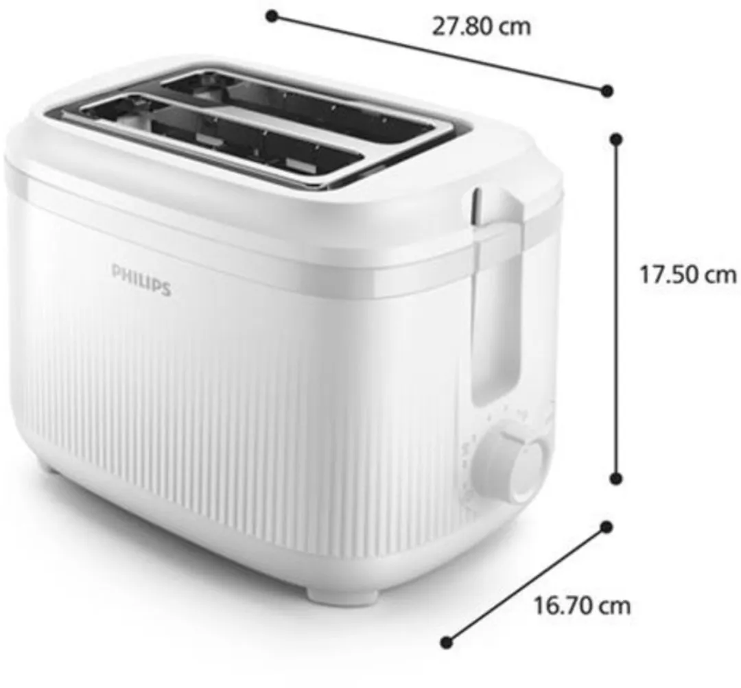 Philips 3000 Series HD2511/00 Broodrooster 2 Snijden - 900W - Wit