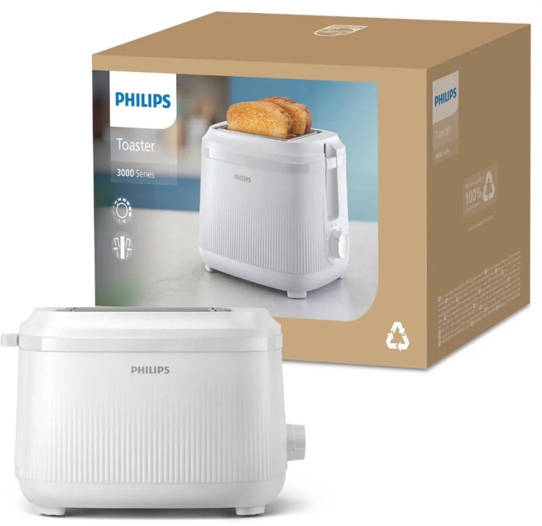 Philips 3000 Series HD2511/00 Broodrooster 2 Snijden - 900W - Wit