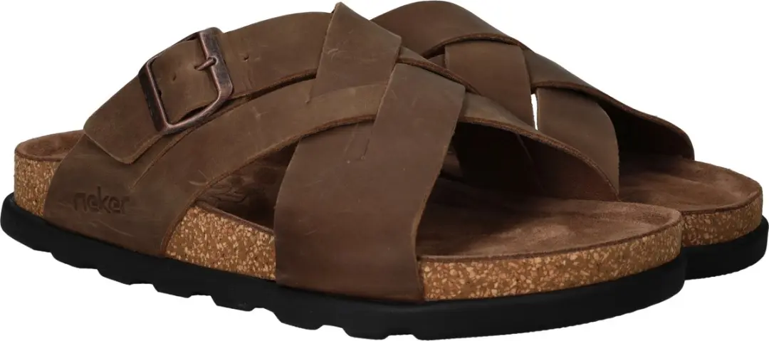 Rieker Heren Kruisbandslippers - Bruin - Maat 44 - afbeelding 6 van 6