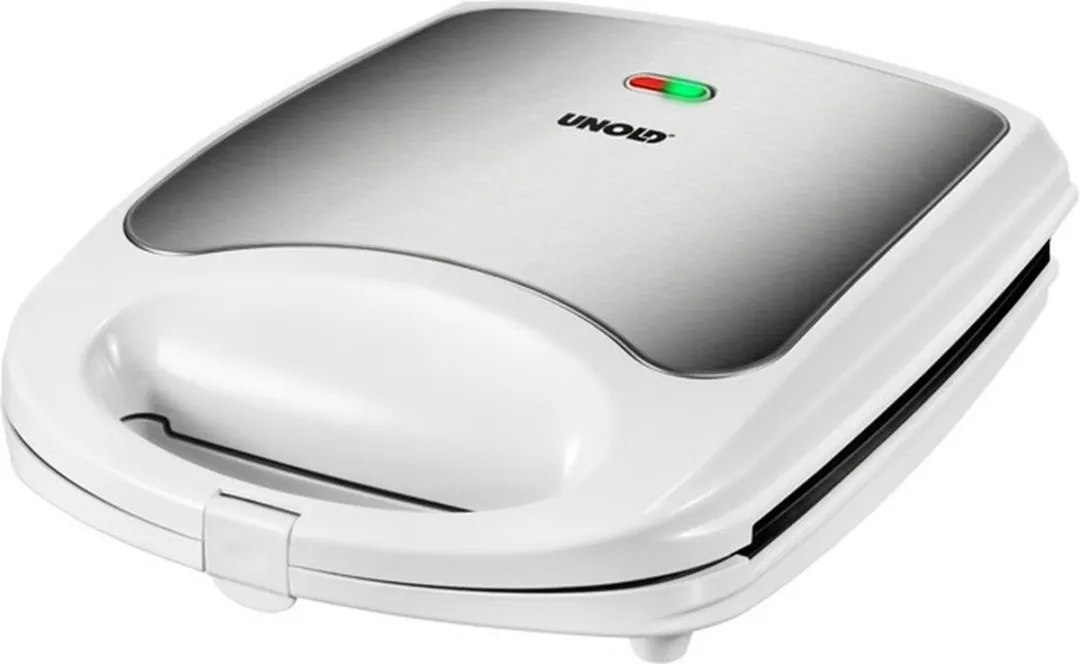 Unold Quadro Sandwich toaster Inklapbaar Wit, Zwart