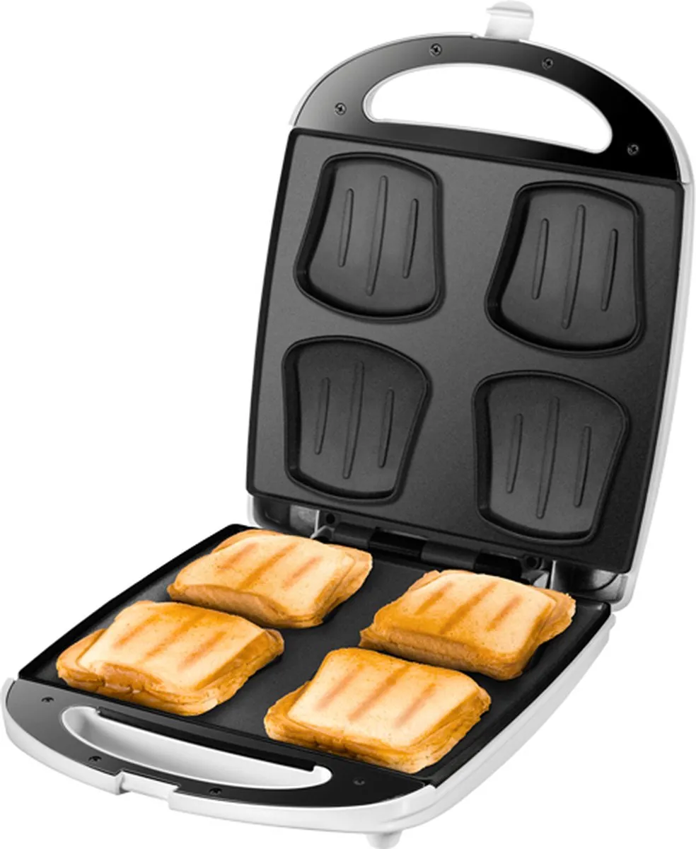 Unold Quadro 48480 Sandwichtoaster - 1100W - 4 Platen - Inklapbaar - afbeelding 6 van 6
