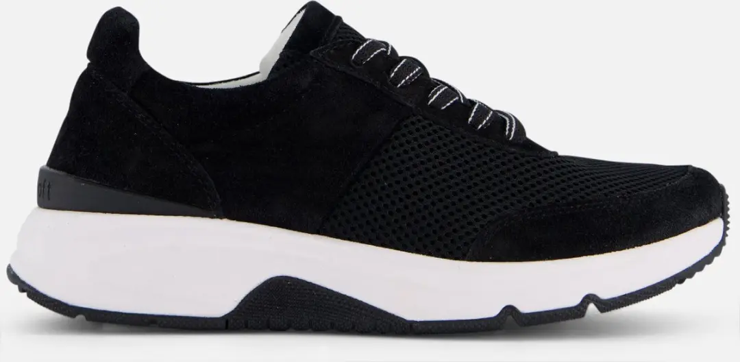 Gabor Rollingsoft Sneakers zwart Suede