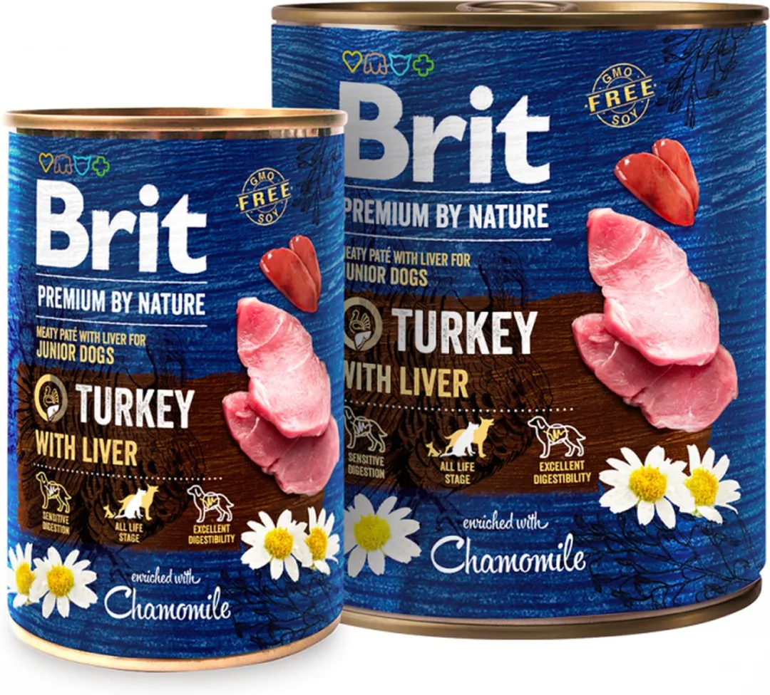 Brit Premium Cans Turkey with Liver 400g