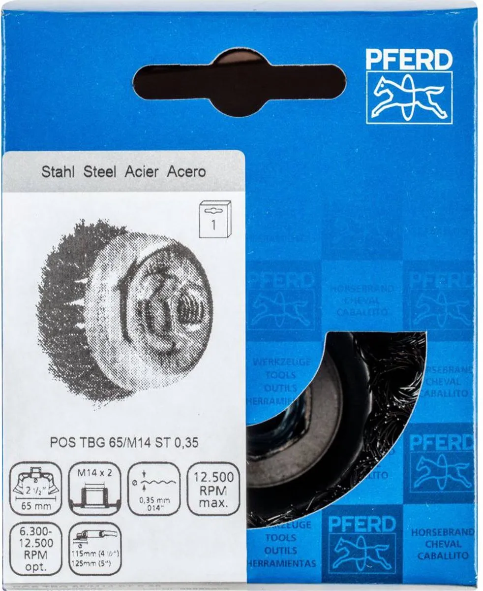 Pferd Komborstel POS TBG ST 65mm M14 - 0.35mm