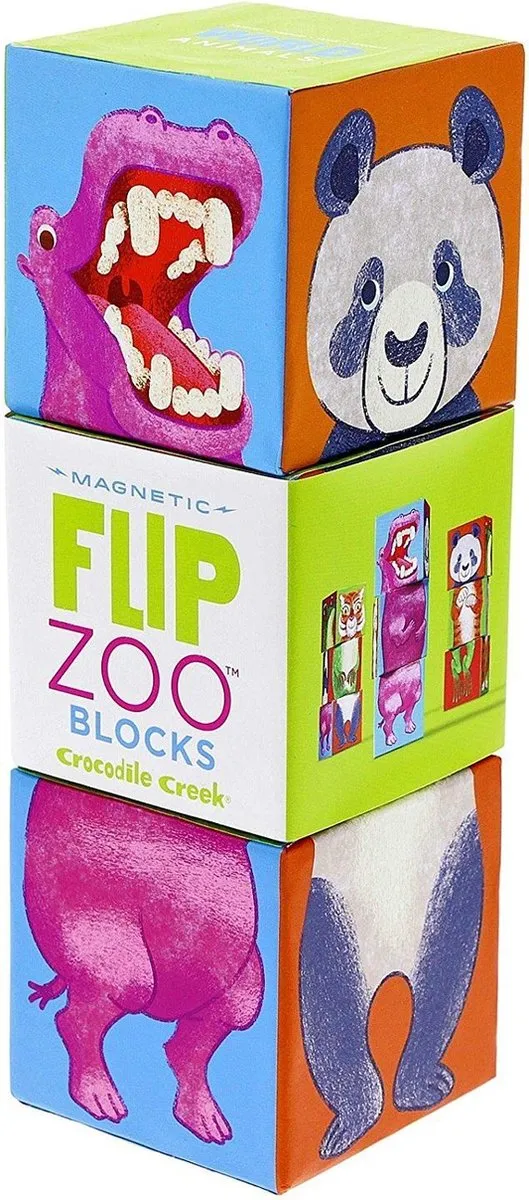 Crocodile Creek Magnetic Blocks Wereld Dieren 9-delig